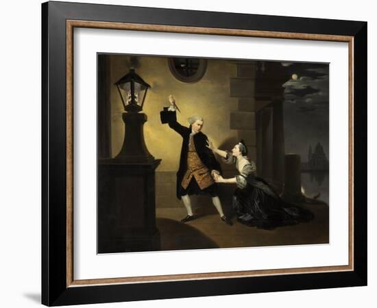 David Garrick as Jaffier and Susannah Cibber as Belvidera in ‘Venice Preserv’d’, c.1763-Johann Zoffany-Framed Giclee Print