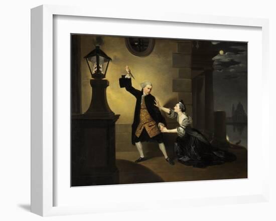 David Garrick as Jaffier and Susannah Cibber as Belvidera in ‘Venice Preserv’d’, c.1763-Johann Zoffany-Framed Giclee Print