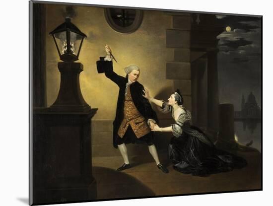 David Garrick as Jaffier and Susannah Cibber as Belvidera in ‘Venice Preserv’d’, c.1763-Johann Zoffany-Mounted Giclee Print