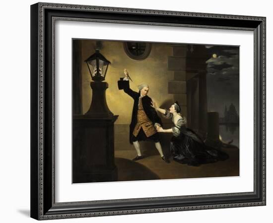 David Garrick as Jaffier and Susannah Cibber as Belvidera in ‘Venice Preserv’d’, c.1763-Johann Zoffany-Framed Giclee Print