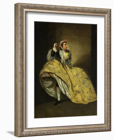 David Garrick as John Brute in the 'Provok'D Wife' by Vanbrugh, Drury Lane, 1763-Johann Zoffany-Framed Giclee Print