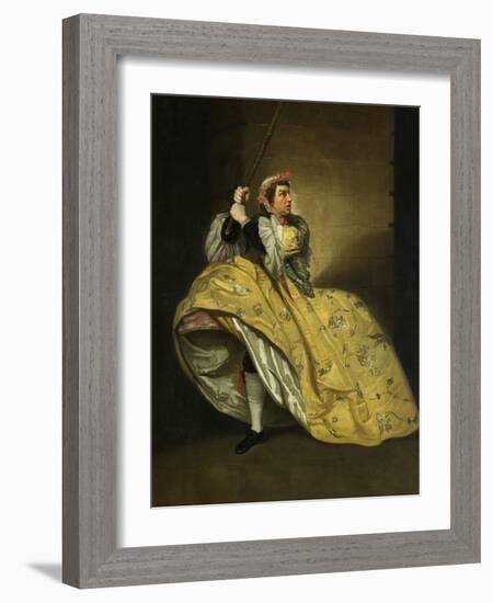 David Garrick as John Brute in the 'Provok'D Wife' by Vanbrugh, Drury Lane, 1763-Johann Zoffany-Framed Giclee Print