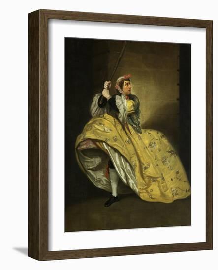 David Garrick as John Brute in the 'Provok'D Wife' by Vanbrugh, Drury Lane, 1763-Johann Zoffany-Framed Giclee Print