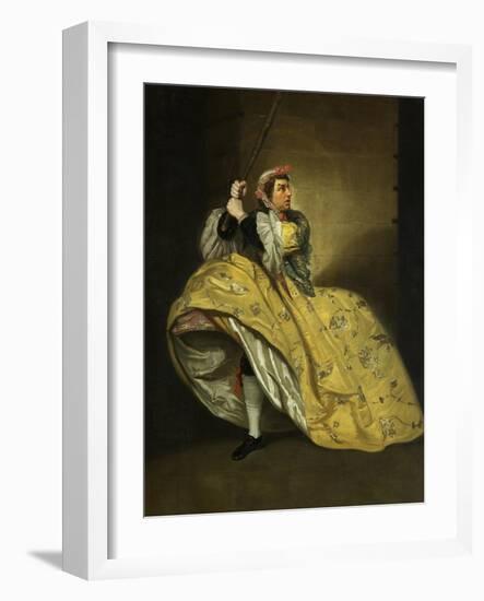 David Garrick as John Brute in the 'Provok'D Wife' by Vanbrugh, Drury Lane, 1763-Johann Zoffany-Framed Giclee Print