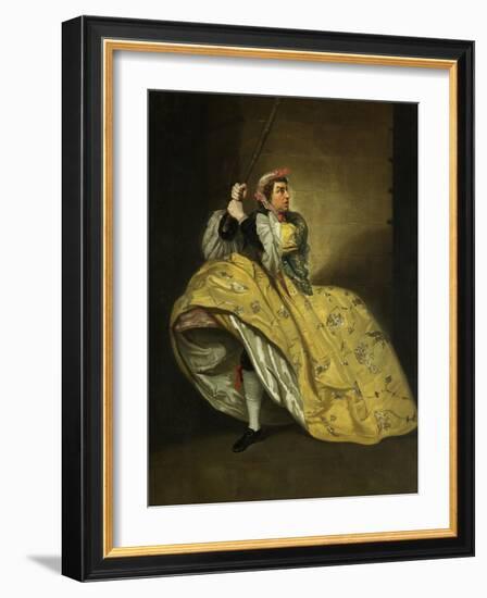 David Garrick as John Brute in the 'Provok'D Wife' by Vanbrugh, Drury Lane, 1763-Johann Zoffany-Framed Giclee Print