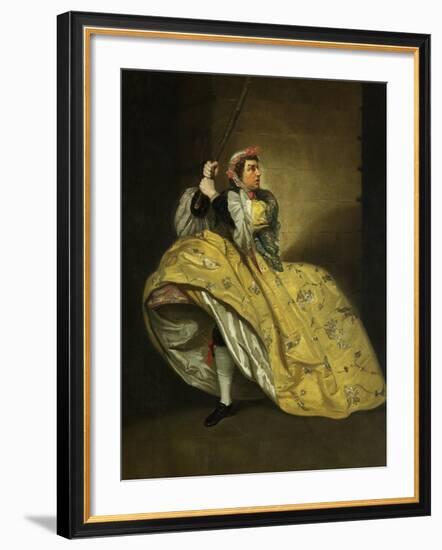 David Garrick as John Brute in the 'Provok'D Wife' by Vanbrugh, Drury Lane, 1763-Johann Zoffany-Framed Giclee Print