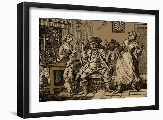 David Garrick-William Hogarth-Framed Giclee Print