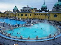 Three Outdoor Naturally Heated Pools and Several Indoor Pools at Szechenyi Baths, Budapest, Hungary-David Greedy-Premium Photographic Print