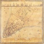 Map of Manhattan, C.1740-David Grim-Framed Premier Image Canvas