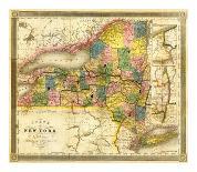Map of New York, c.1839-David H^ Burr-Art Print