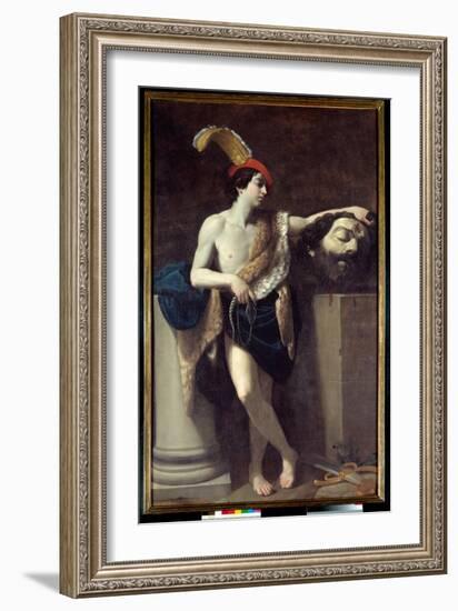 David Holding Goliath's Head, 1606 (Oil on Canvas)-Guido Reni-Framed Giclee Print