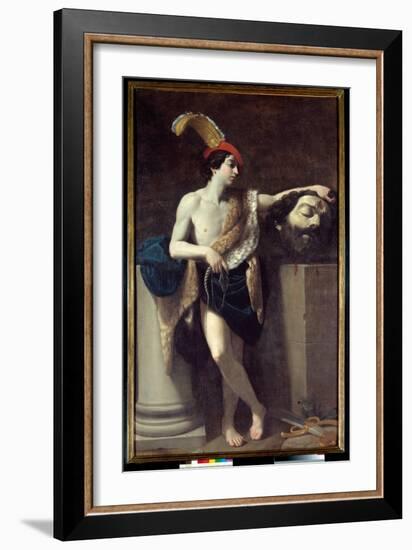 David Holding Goliath's Head, 1606 (Oil on Canvas)-Guido Reni-Framed Giclee Print
