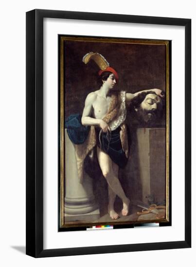 David Holding Goliath's Head, 1606 (Oil on Canvas)-Guido Reni-Framed Giclee Print