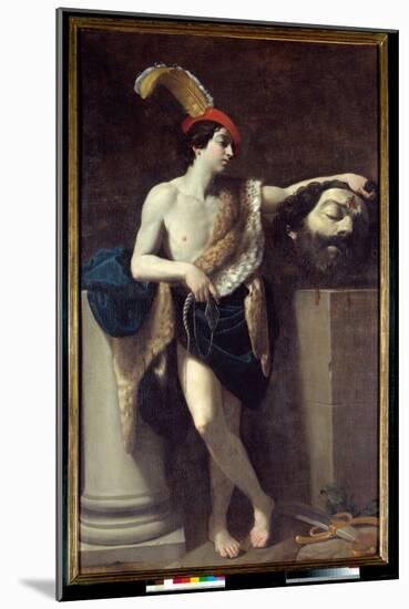 David Holding Goliath's Head, 1606 (Oil on Canvas)-Guido Reni-Mounted Giclee Print