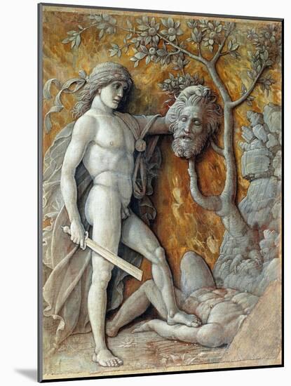 David Holding Goliath's Head Painting by Andrea Mantegna (1431-1506) 1490 Sun. 36X48,5 Cm Vienna, K-Andrea Mantegna-Mounted Giclee Print