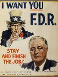 Roosevelt Campaign Poster-David J. Frent-Framed Premier Image Canvas