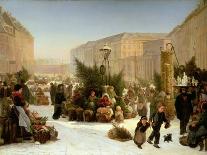 Selling Christmas Trees, 1853-David Jacobsen-Framed Premier Image Canvas