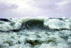 Stormy Sea with Translucent Breakers, 1894-David James-Giclee Print