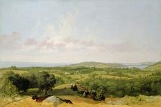 View from Garrison, West Point, New York, 1870 (Oil on Canvas)-David Johnson-Giclee Print