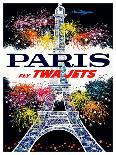 Fly TWA Jets / Salutation Paris-DAVID KLEIN-Giclee Print