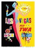 Egypt - TWA (Trans World Airlines) - Egyptian Camels, Pyramid, Sphinx-David Klein-Art Print