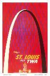 Kansas City - Fly TWA (Trans World Airlines)-The City of Fountains-David Klein-Giclee Print