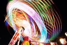 Fun Fair, Long Exposure. Light Trails Motion.-David M G-Photographic Print