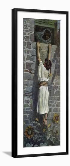 David makes his escape by J James Tissot - Bible-James Jacques Joseph Tissot-Framed Giclee Print