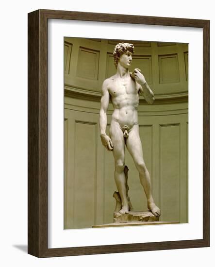 David. Marble statue (after 1501).-Michelangelo Buonarroti-Framed Giclee Print