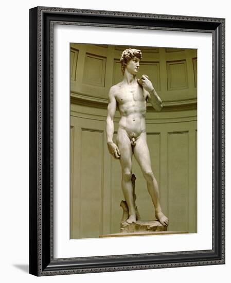 David. Marble statue (after 1501).-Michelangelo Buonarroti-Framed Giclee Print