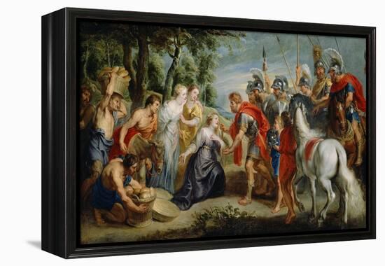 David Meeting Abigail, c.1620-5-Peter Paul Rubens-Framed Premier Image Canvas