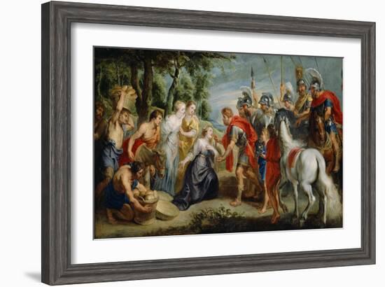 David Meeting Abigail, c.1620-5-Peter Paul Rubens-Framed Giclee Print