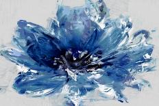 Abstract Flower 2 Blue-David Moore-Framed Art Print