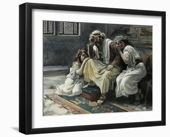 David Mourns His Son Ammon-James Jacques Joseph Tissot-Framed Giclee Print