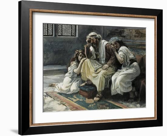 David Mourns His Son Ammon-James Jacques Joseph Tissot-Framed Giclee Print