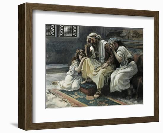 David Mourns His Son Ammon-James Jacques Joseph Tissot-Framed Giclee Print