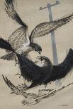 Peregrine Falcon and Kestrel-David Nockels-Giclee Print