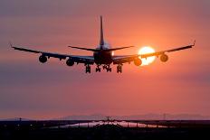 Aeroplane Landing At Sunset, Canada-David Nunuk-Photographic Print