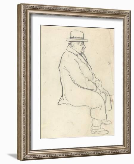 David of Cambridge (Graphite on Paper)-William Nicholson-Framed Giclee Print