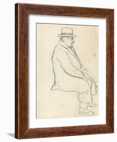 David of Cambridge (Graphite on Paper)-William Nicholson-Framed Giclee Print