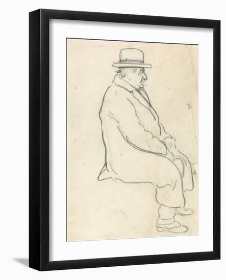 David of Cambridge (Graphite on Paper)-William Nicholson-Framed Giclee Print