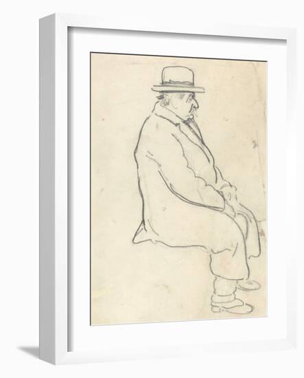 David of Cambridge (Graphite on Paper)-William Nicholson-Framed Giclee Print