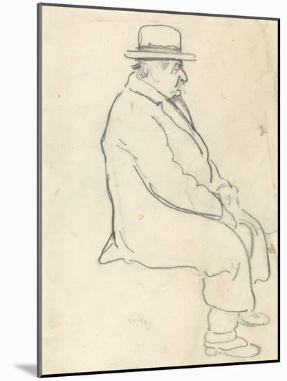 David of Cambridge (Graphite on Paper)-William Nicholson-Mounted Giclee Print