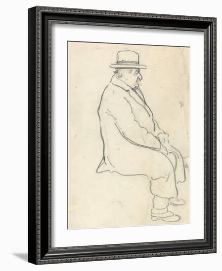 David of Cambridge (Graphite on Paper)-William Nicholson-Framed Giclee Print