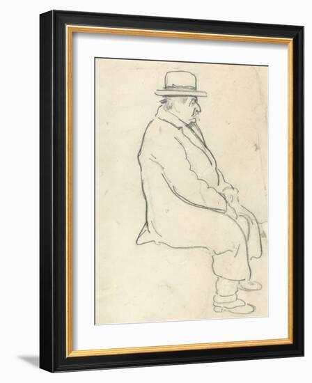 David of Cambridge (Graphite on Paper)-William Nicholson-Framed Giclee Print