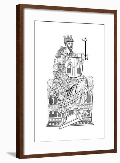 David Playing the Lyre, 10th Century-null-Framed Giclee Print