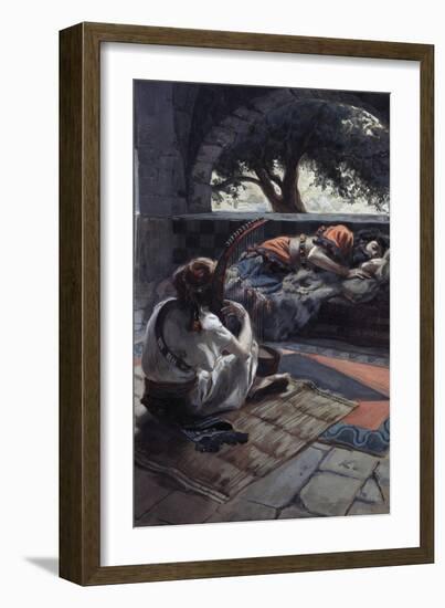 David Plays the Harp before Saul James Tissot (1836-1902 French) Jewish Museum, New York, Usa-James Tissot-Framed Giclee Print