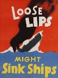 Loose Lips Might Sink Ships-David Pollack-Framed Giclee Print
