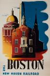 Pennsylvania Railroad Travel Poster, Home for Christmas-David Pollack-Photographic Print