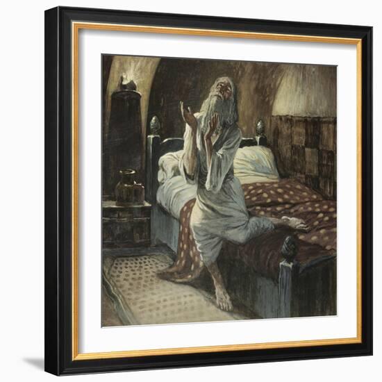 David Praying in the Night-James Tissot-Framed Giclee Print